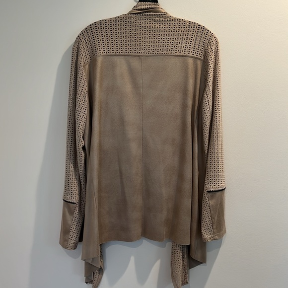 Tan color faux suede topper - Picture 4 of 4